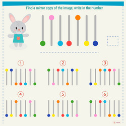 logic puzzle game for children select and write vector image