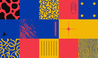 pattern with abstract geometric shapes vector image