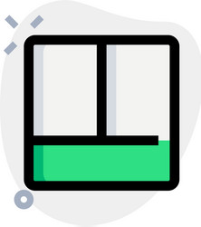 top split section with bottom bar layout vector image