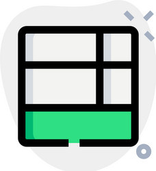 bottom grid layout multiple section tile bar vector image