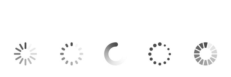 circular loading buffering icons vector image
