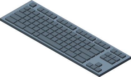 digital keyboard icon isometric style vector image