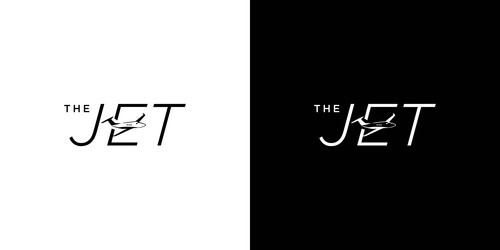 Jet airplane logo design simple and modern 4 Vector Image