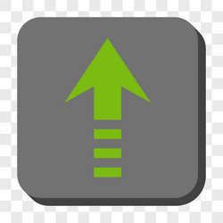 send up rounded square button vector image