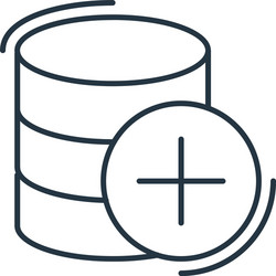 database icon isolated on white background vector image