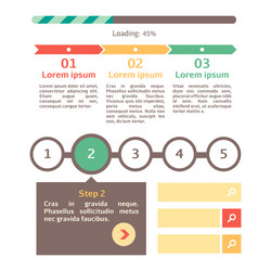 progress bar set loading status web vector image