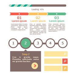 Progress bar set loading status web vector