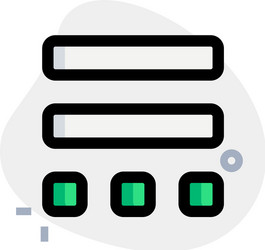 bottom thumbnail grid with top wide layer vector image