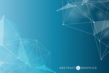geometric abstract background with connected line vector image