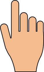 hand pointing with index finger icon image vector image