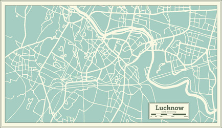 Lucknow map detailed map of city Royalty Free Vector Image