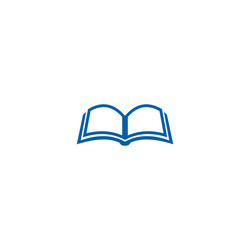Open book logo Royalty Free Vector Image - VectorStock