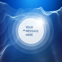 round frame with place for text mountain 3d grid vector image