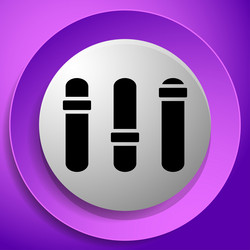 adjuster slider tuner fader bars with levers knobs vector image