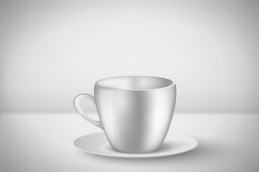 empty mug with handle vector image