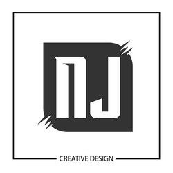 Initial letter nj logo template design Royalty Free Vector