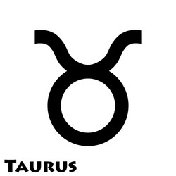 Logo zodiac sign taurus vector