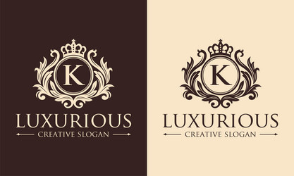 luxury logo design template Vector Image