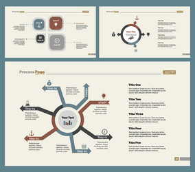three consulting slide templates set vector image