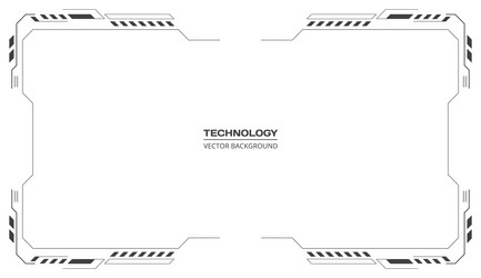 black hud frames user interface elements vector image