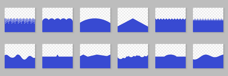 divider shape for website top section separator vector image