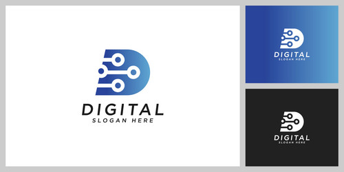 P logo letter with digital pixel tech design Vector Image