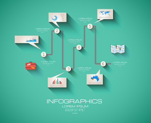 modern infographic template with flat ui style vector image