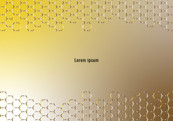 Pattern hexagon gradation color on yellow vector