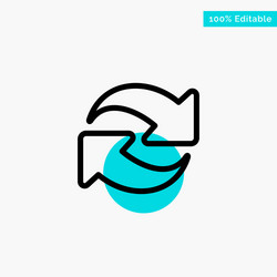 refresh reload rotate repeat turquoise highlight vector image