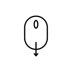 scroll down computer mouse icon isolated on white vector image