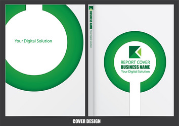 Annual report cover design vector