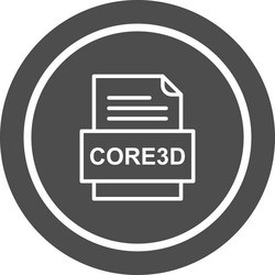 Core3d file document icon vector