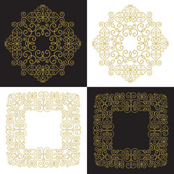 geometric frame with copy space for text in trendy vector image