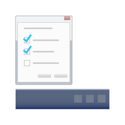 mockup of computer program window isolated vector image