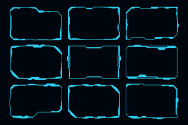 hud element frame technology futuristic interface vector image