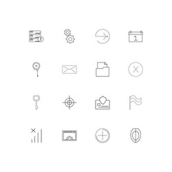internet technologies linear thin icons set vector image