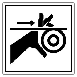safety sign for avoiding contact with sharp vector image