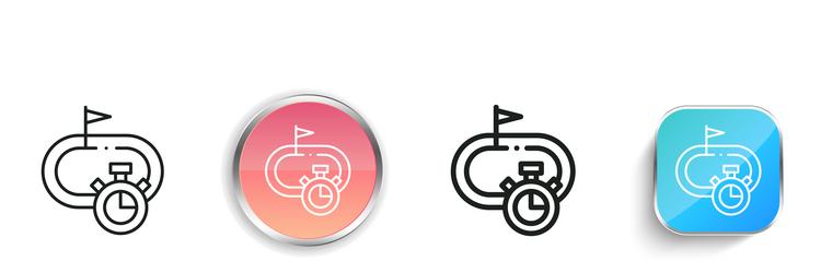 laptime icon thin linear regular and button style vector image