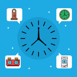 bundle twelve time set line and fill style vector image