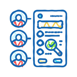 user testing ux ui design icon doodle vector image