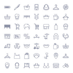 49 shop icons vector