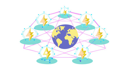 digital globe global network data connectivity vector image