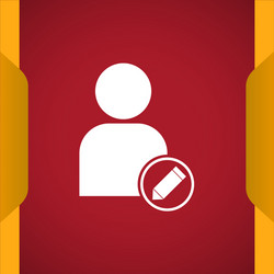 Edit user icon for web and mobile vector