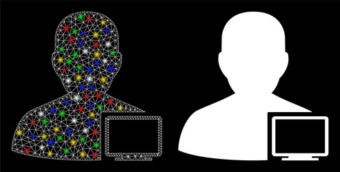 flare mesh 2d computer administrator icon vector image