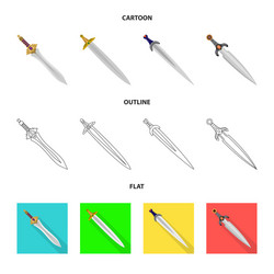 isolated object of game and armor sign set vector image