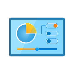 mockup of computer program with settings vector image