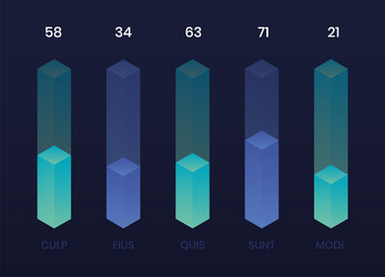 modern ui infographic data visualization graphs vector image