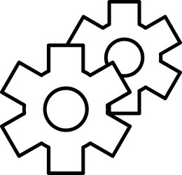 setting line icon design vector image