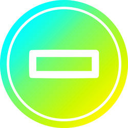subtraction symbol circular in cold gradient vector image