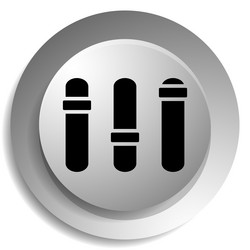 adjuster slider tuner fader bars with levers knobs vector
